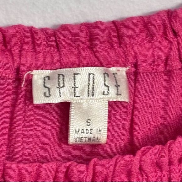 Spense | Women’s Elastic Scoop Neck Pink Top Blouse Tunic Boho Cottagecore Shirt - Picture 7 of 15